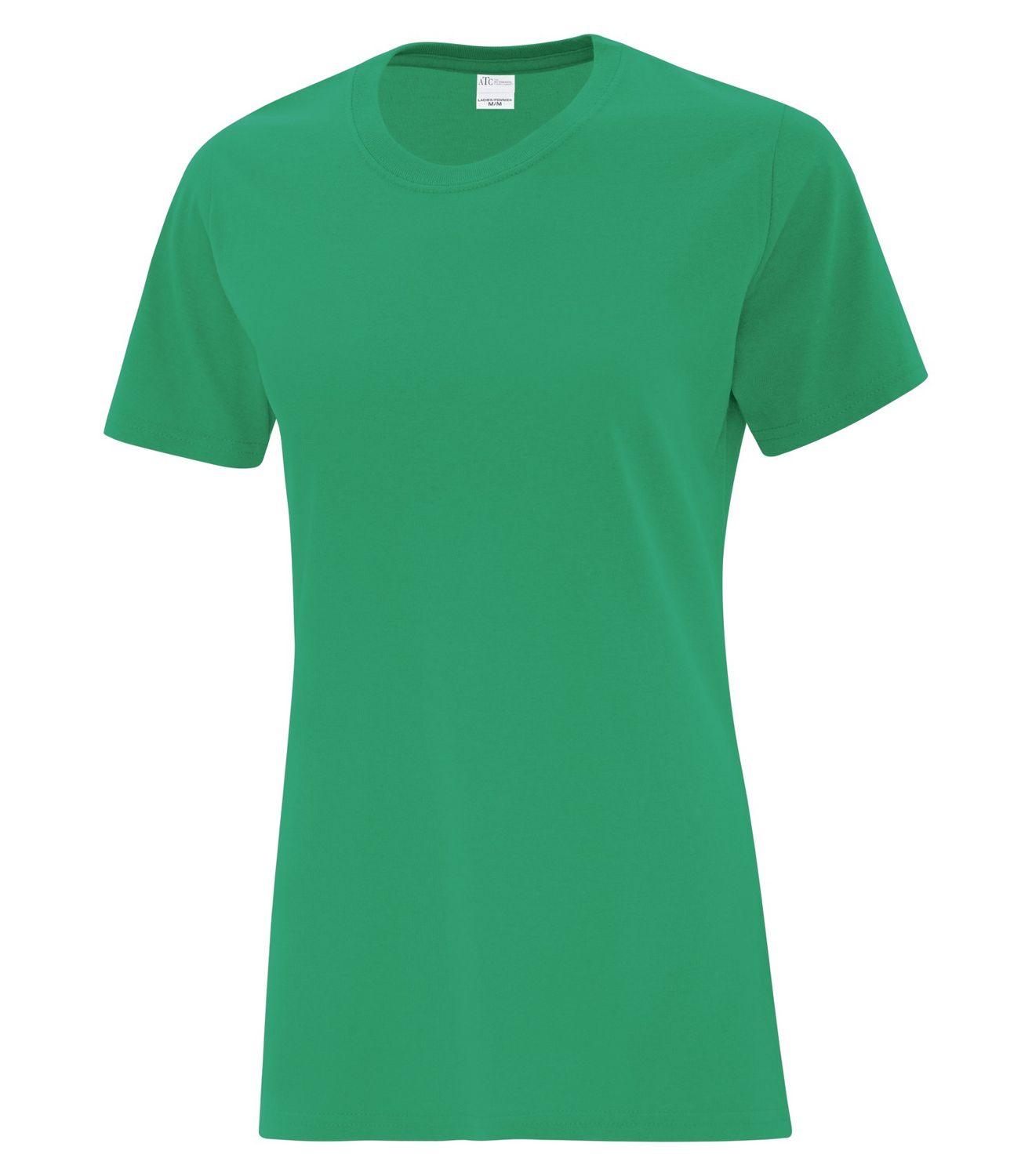ATC Everyday Cotton Ladies Tee - KELLY, Print Options: No Print, Size: XS