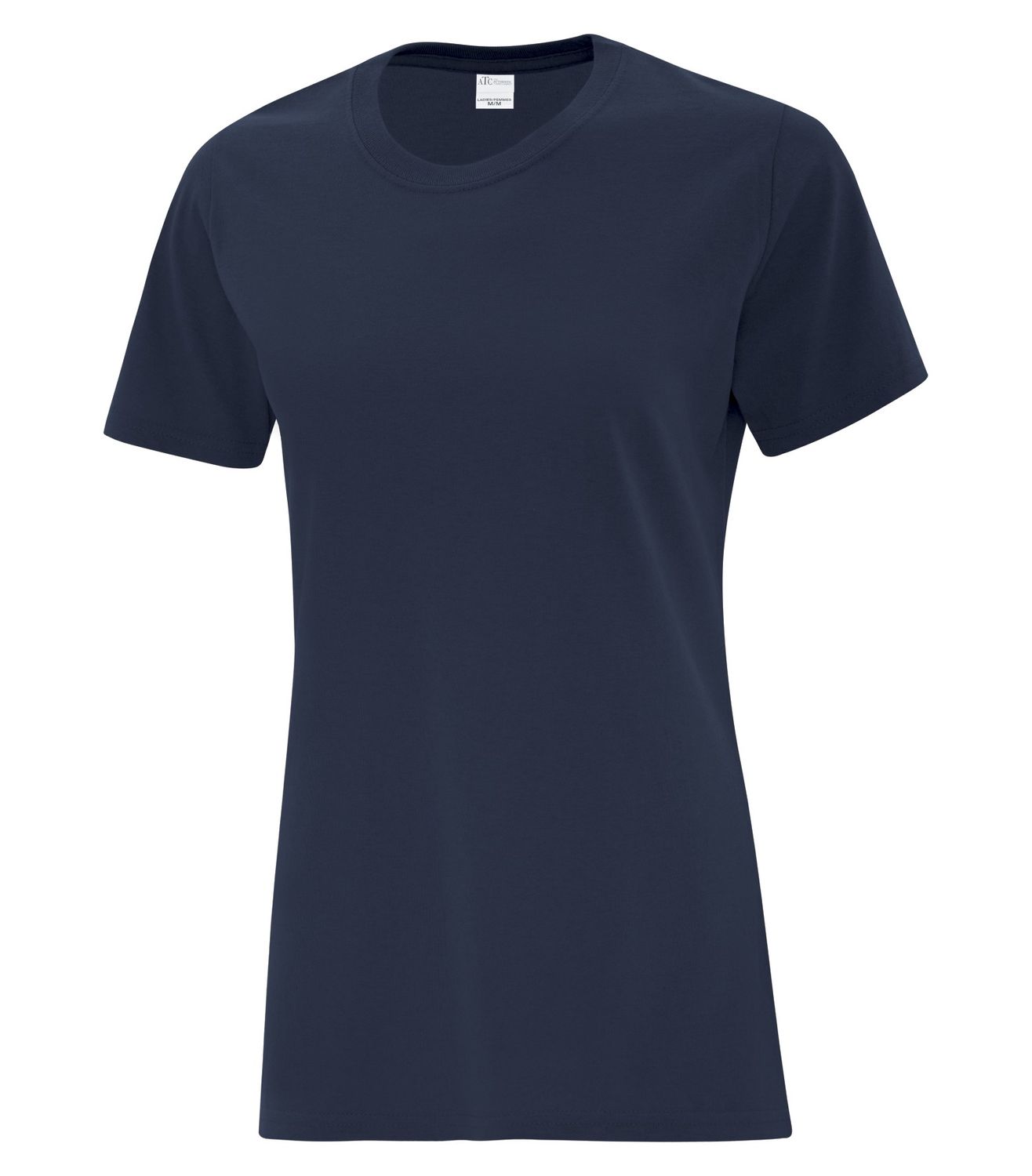 ATC Everyday Cotton Ladies Tee - NAVY, Print Options: No Print, Size: XS