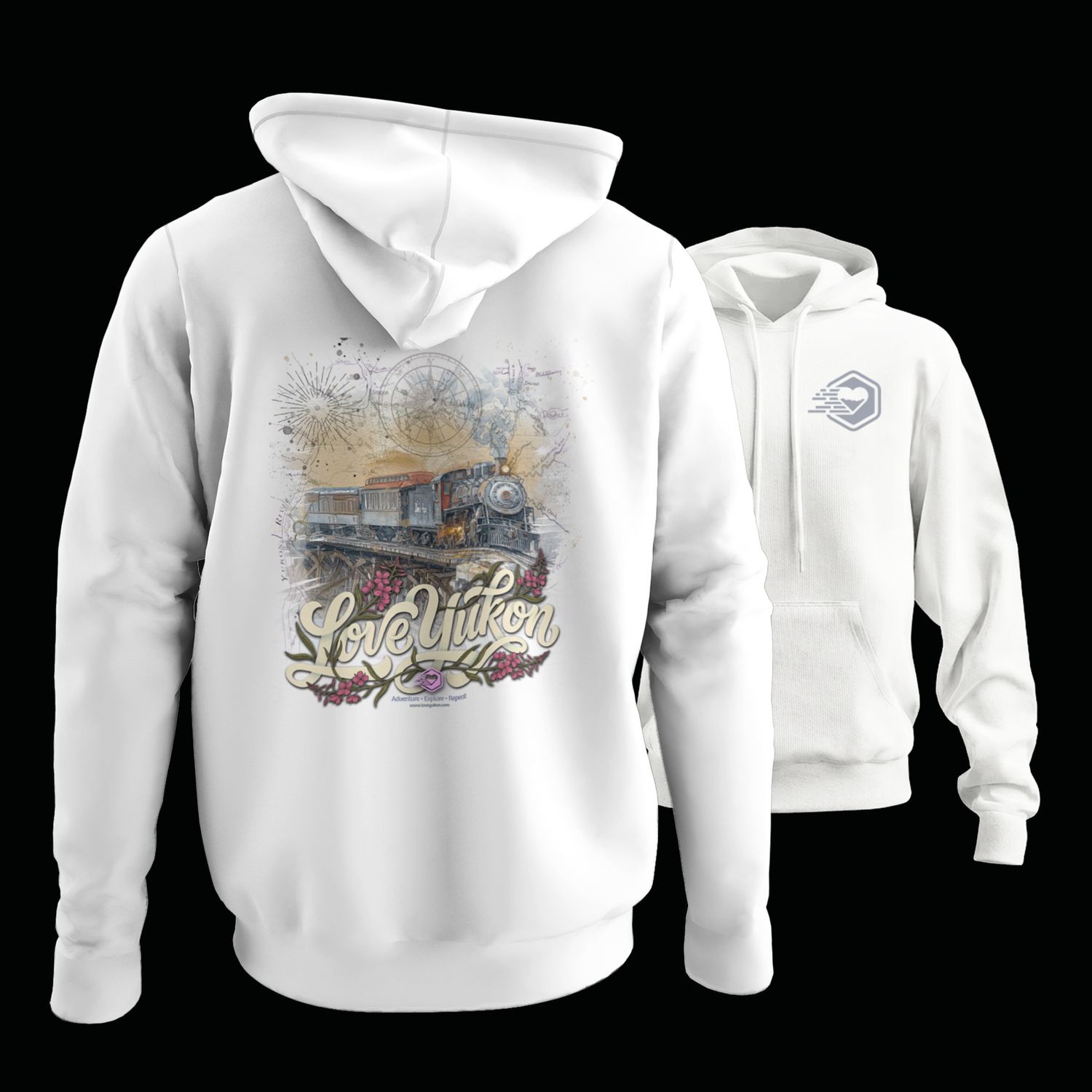 Love Yukon - The White Pass, Colour: White, Size: Small