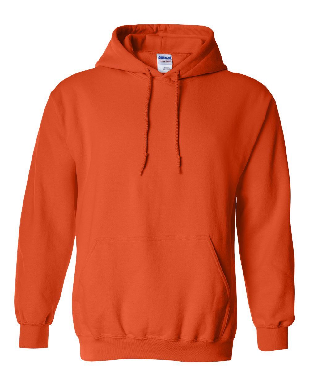 Gildan 50/50 Hoodie - ORANGE, Print Options: No Print, Size: XS