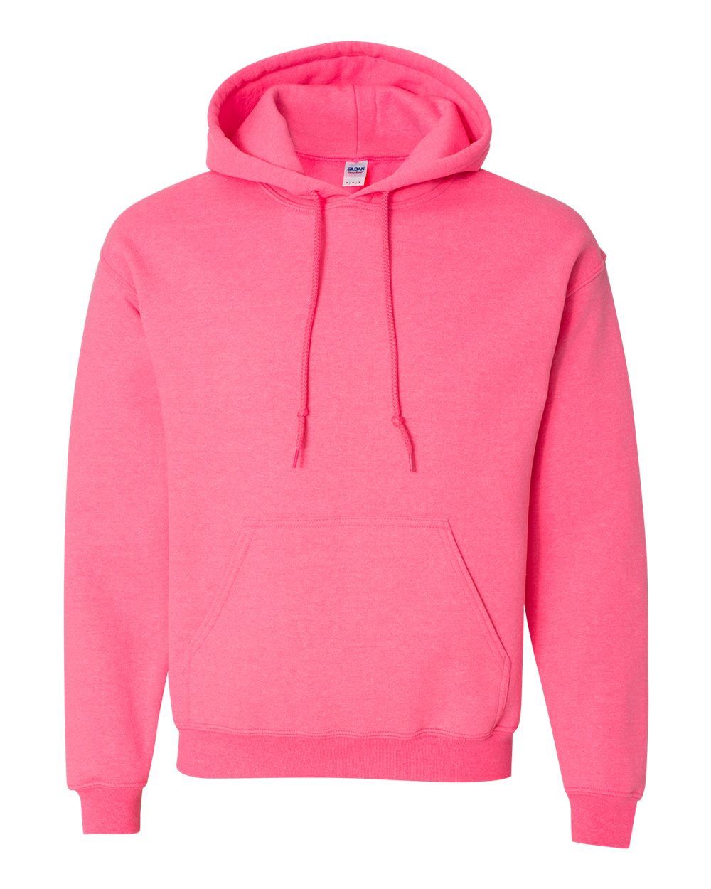 Gildan 50/50 Hoodie - SAFETY PINK, Print Options: No Print, Size: XS