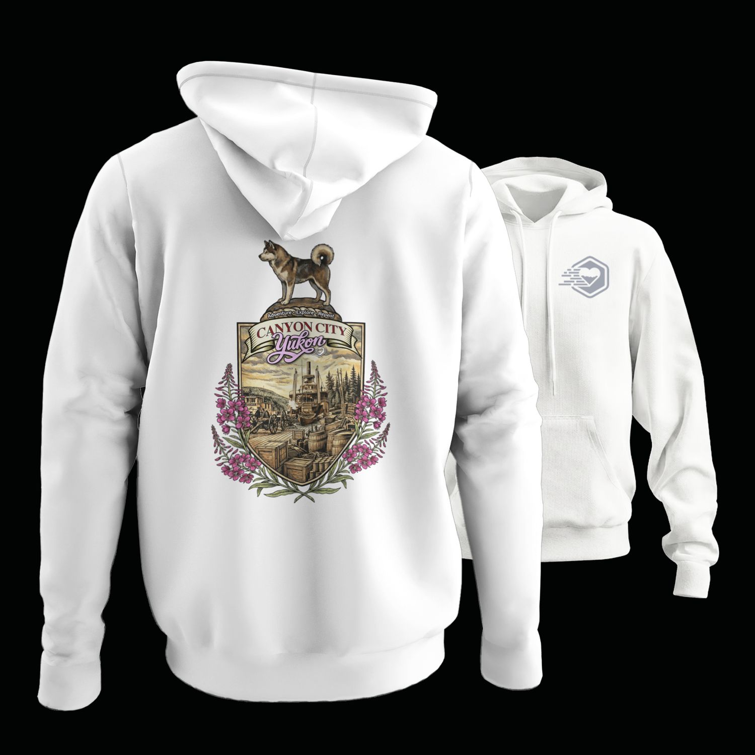 Love Yukon - Canyon City 1 Crest, Colour: White, Size: Small