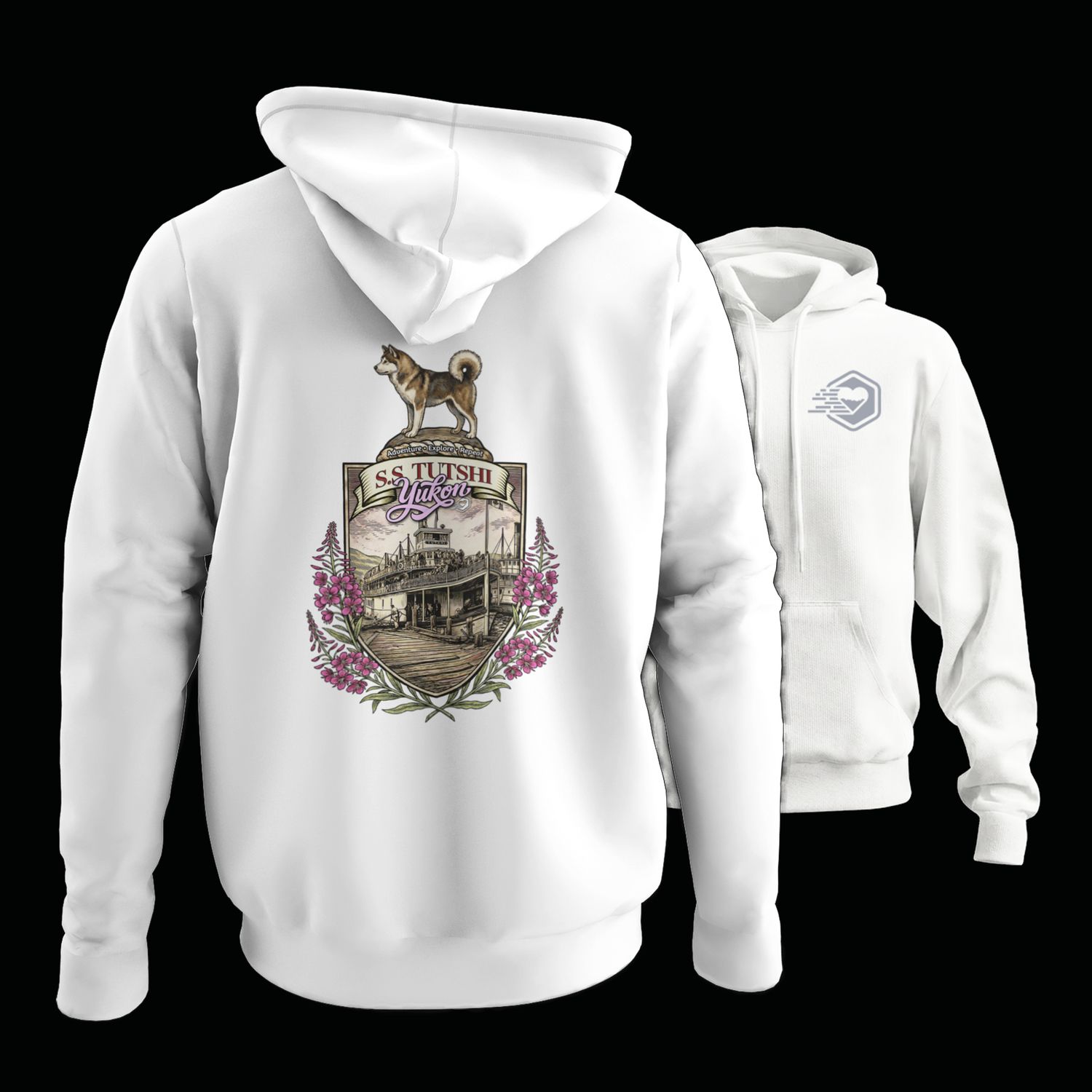 Love Yukon - SS Tutshi Crest, Colour: White, Size: Small