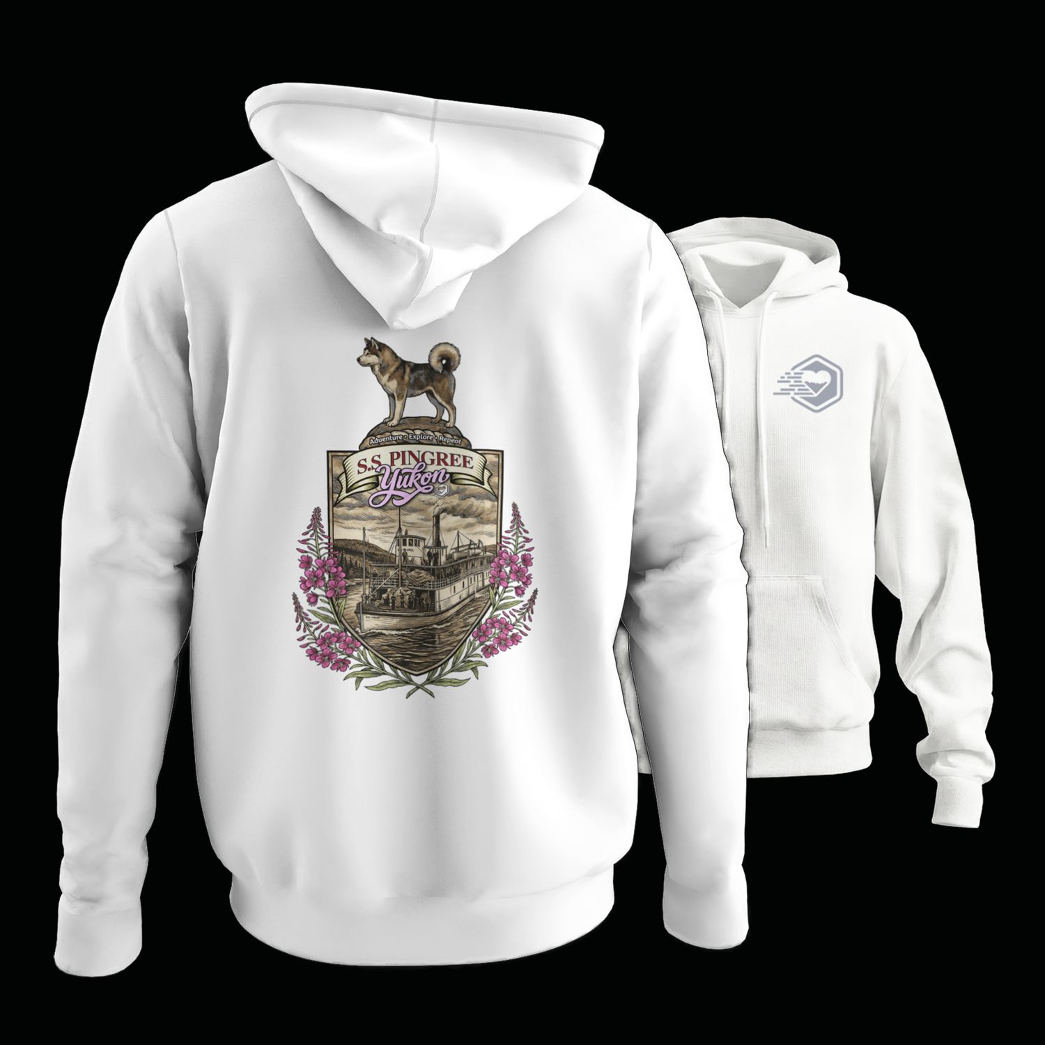 Love Yukon - Pingree Crest, Colour: White, Size: Small