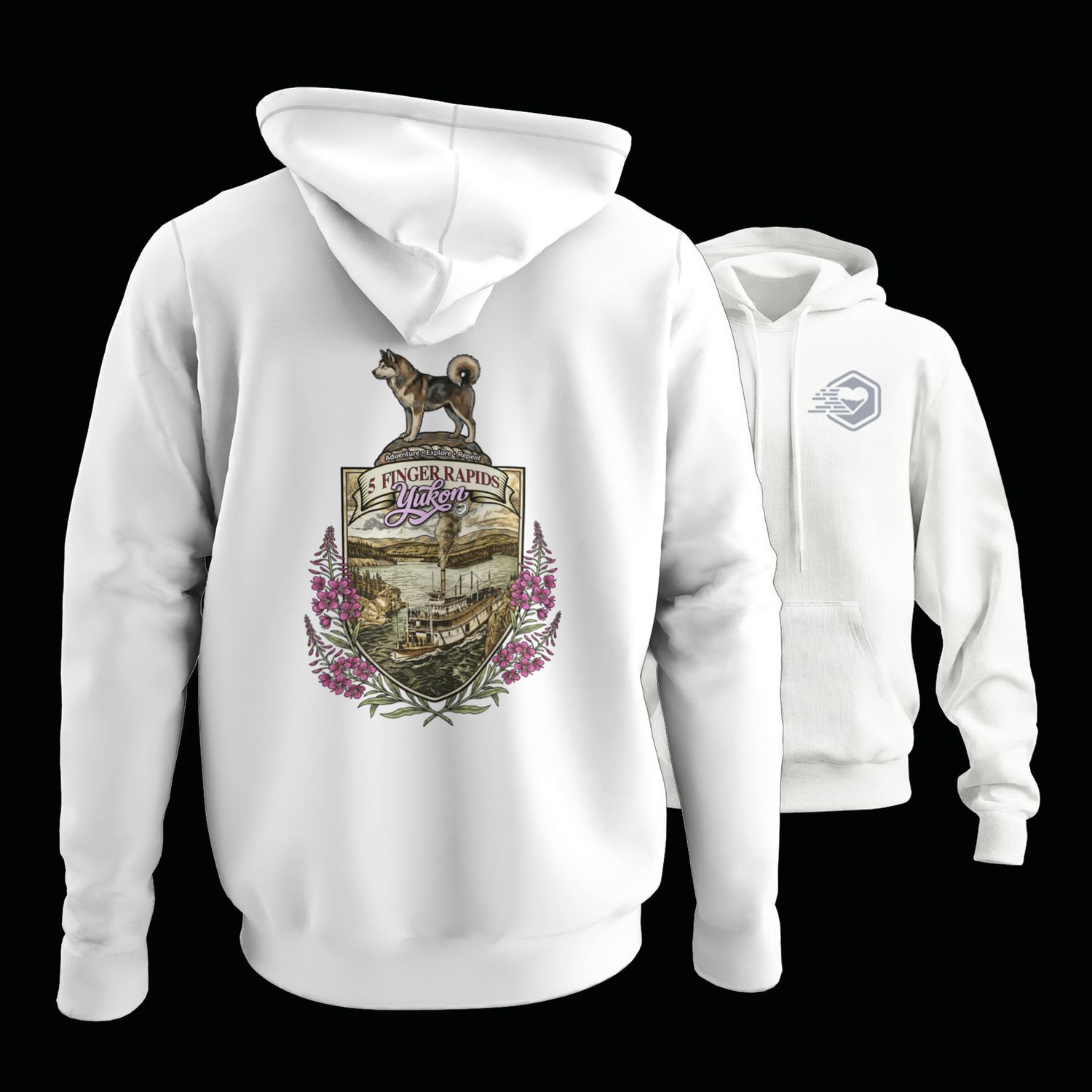 Love Yukon - Five Fingers Crest, Colour: White, Size: Small
