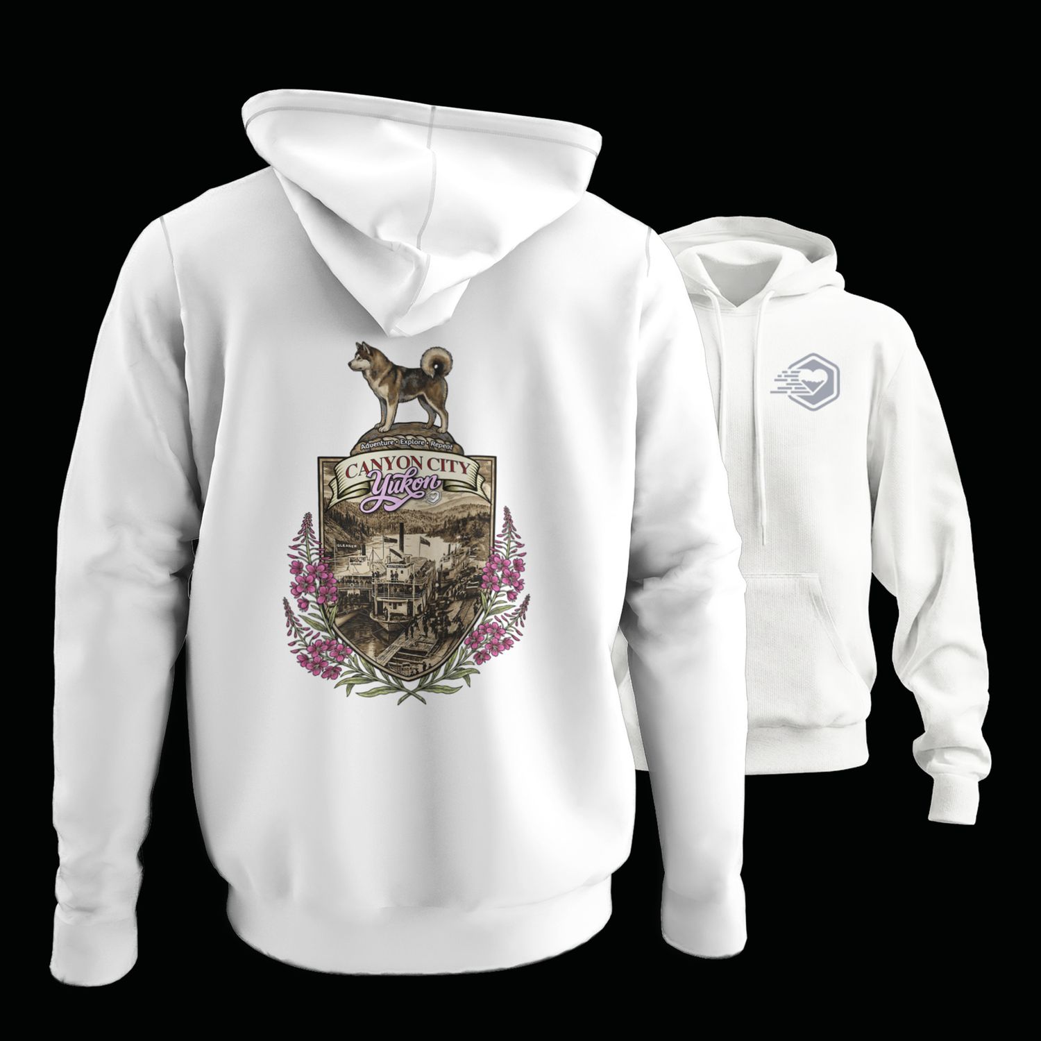 Love Yukon - Canyon City 2 Crest, Colour: White, Size: Small