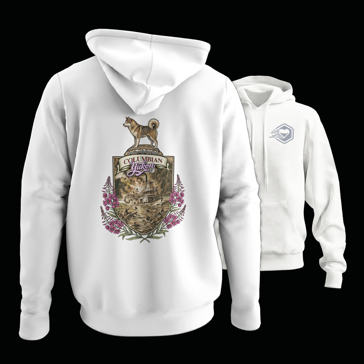 Love Yukon - Columbian Crest, Colour: White, Size: Small