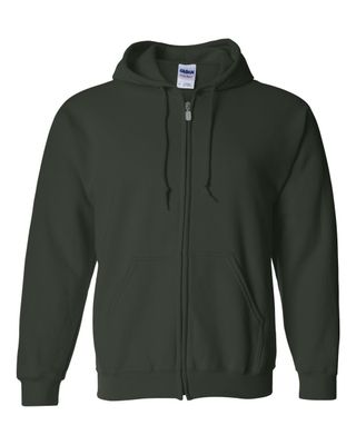 Gildan 50/50 Zip Hoodie - FOREST