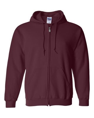 Gildan 50/50 Zip Hoodie - MAROON