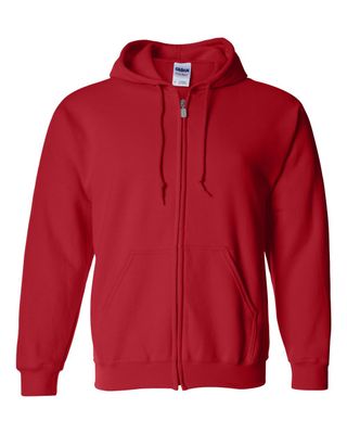 Gildan 50/50 Zip Hoodie - RED