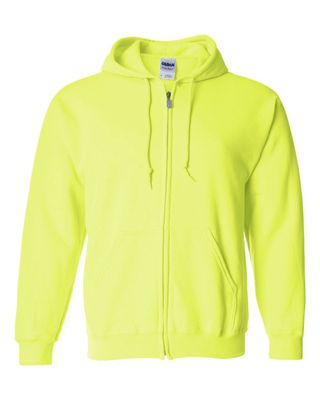 Gildan 50/50 Zip Hoodie - SAFETY GREEN