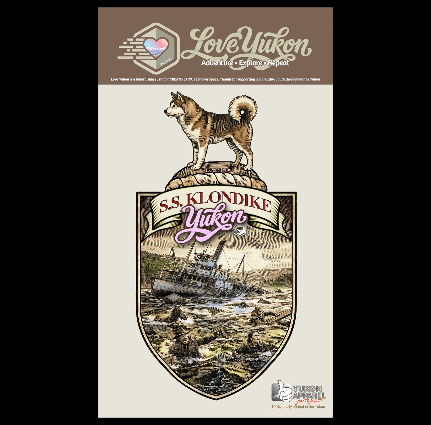Love Yukon Sticker - SS Klondike Crest