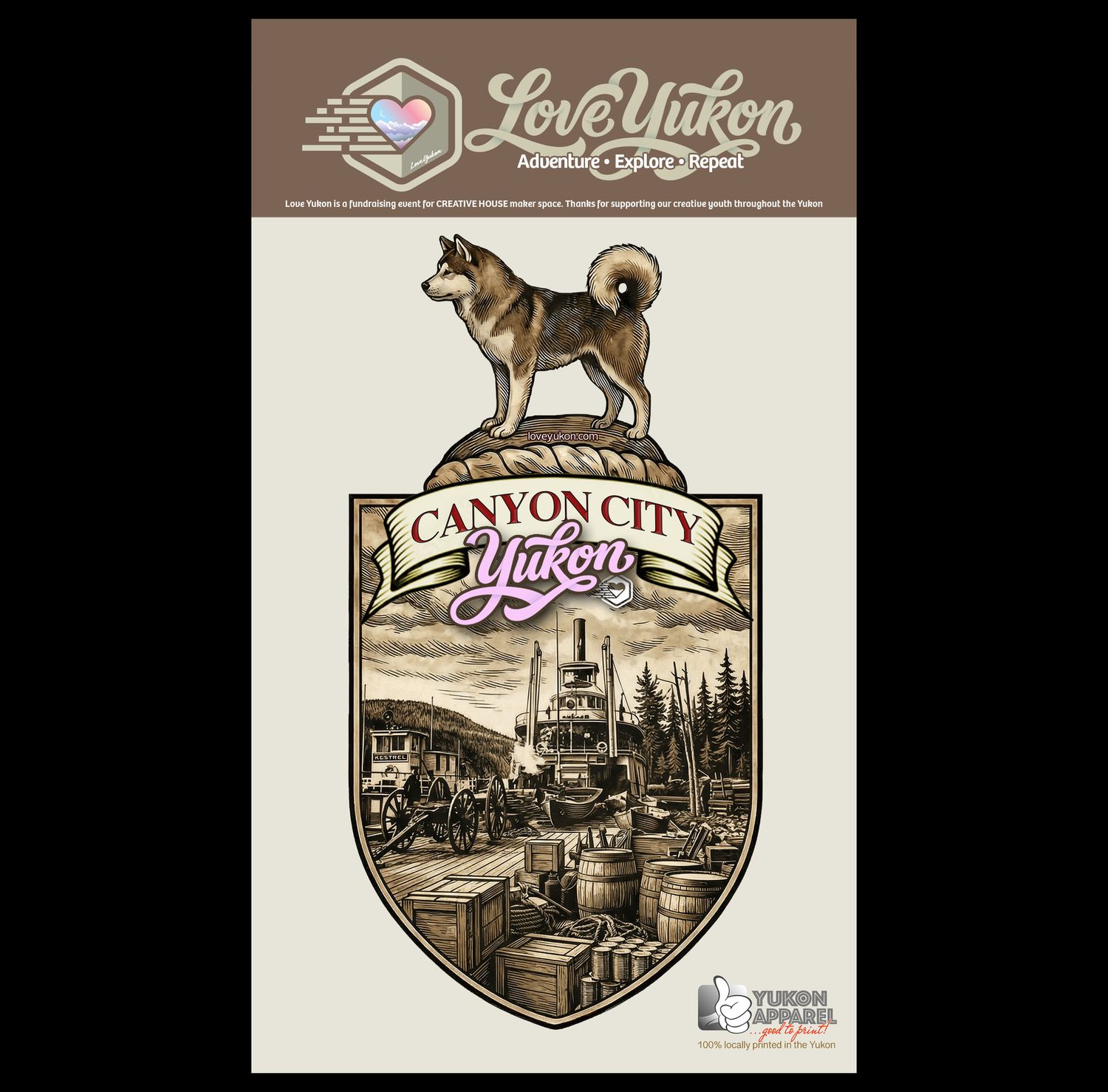 Love Yukon Sticker - Canyon City Crest