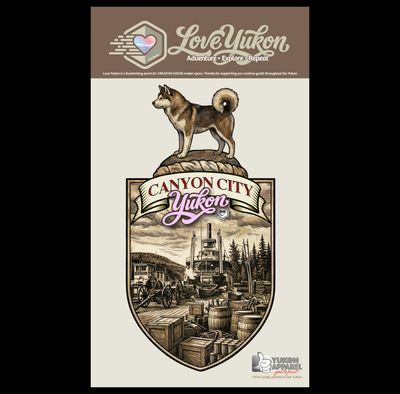Love Yukon Sticker - Canyon City Crest