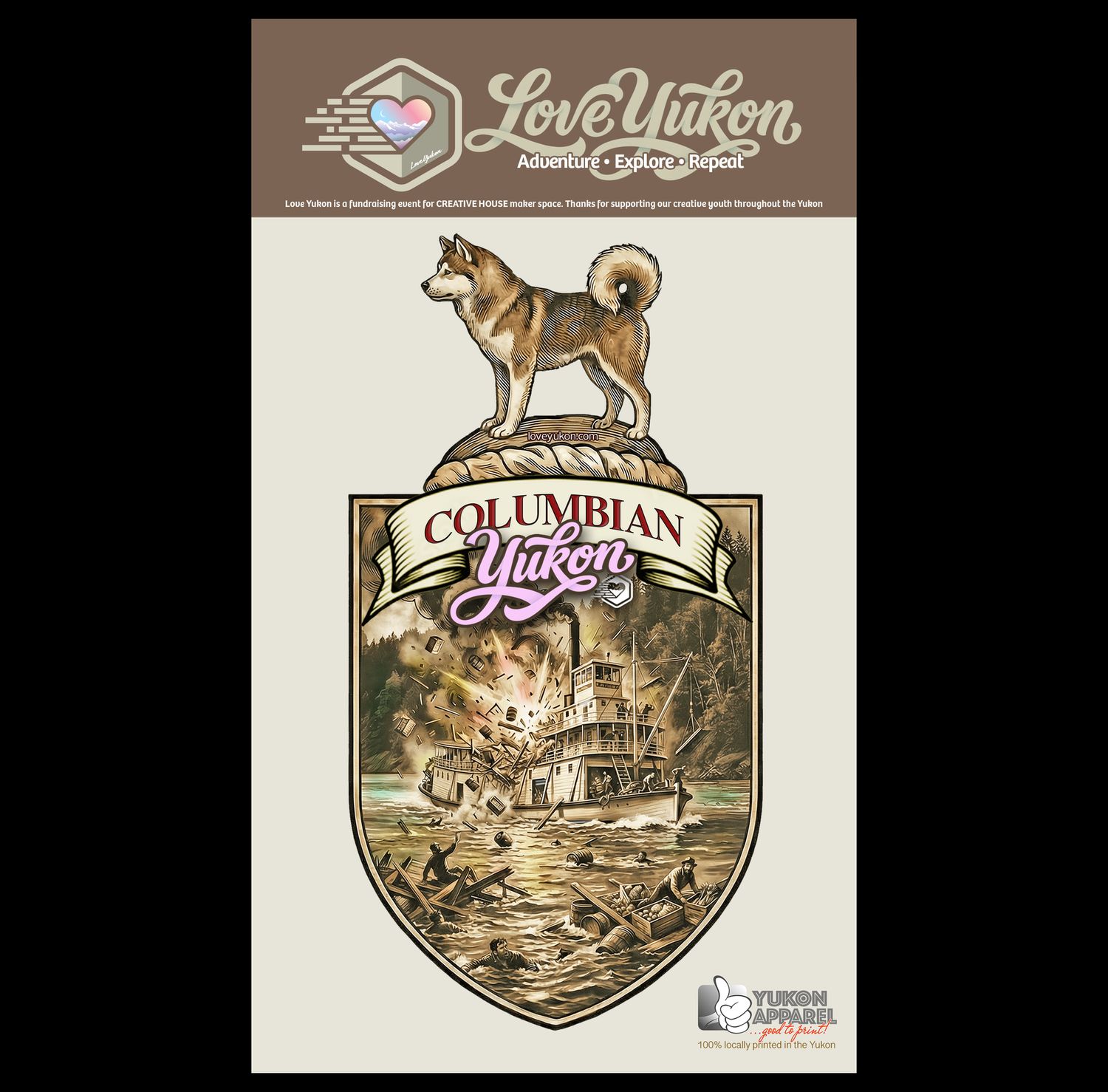 Love Yukon Sticker - Columbian Crest
