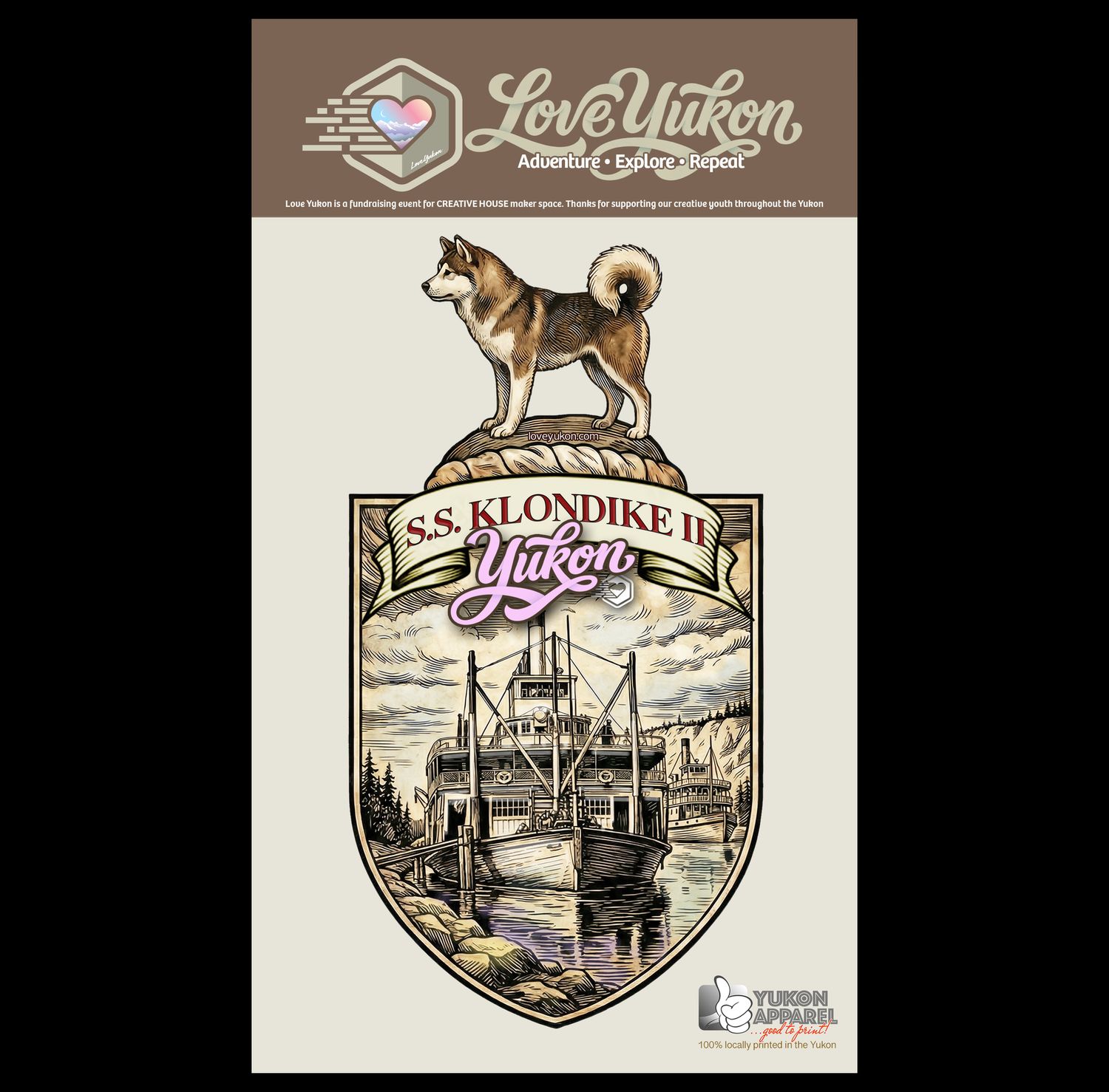Love Yukon Sticker - SS Klondike 2 Crest