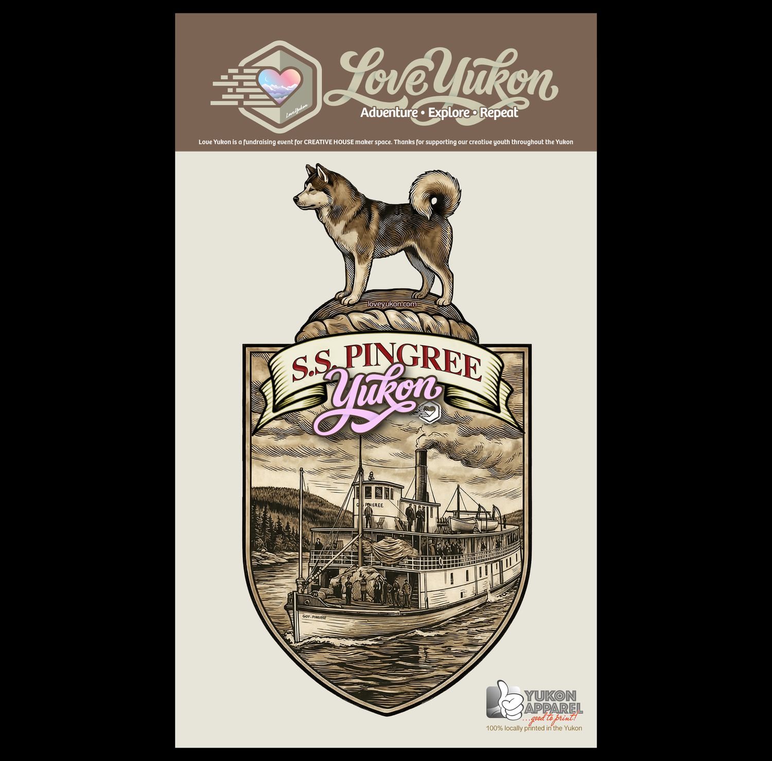 Love Yukon Sticker - SS Pingree Crest