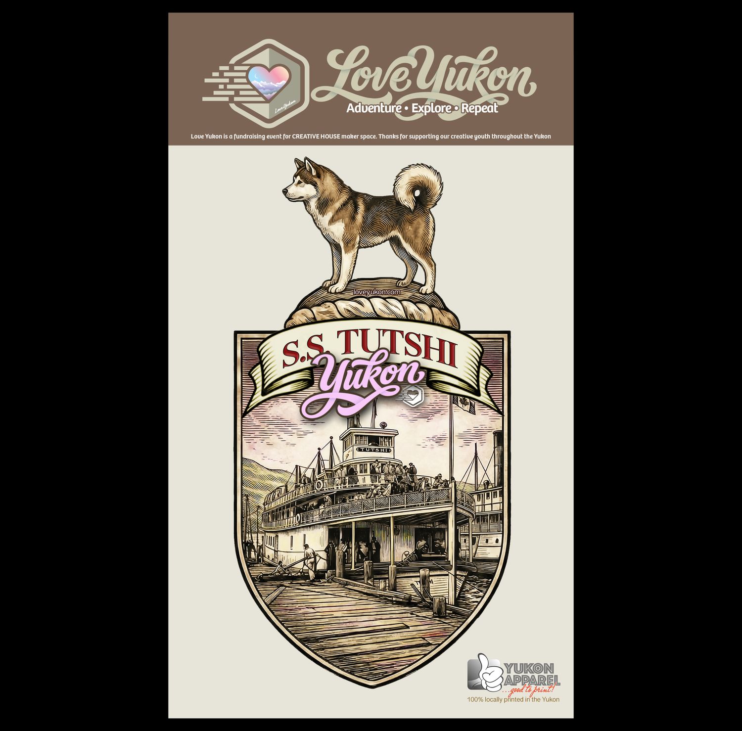 Love Yukon Sticker - SS Tutshi Crest