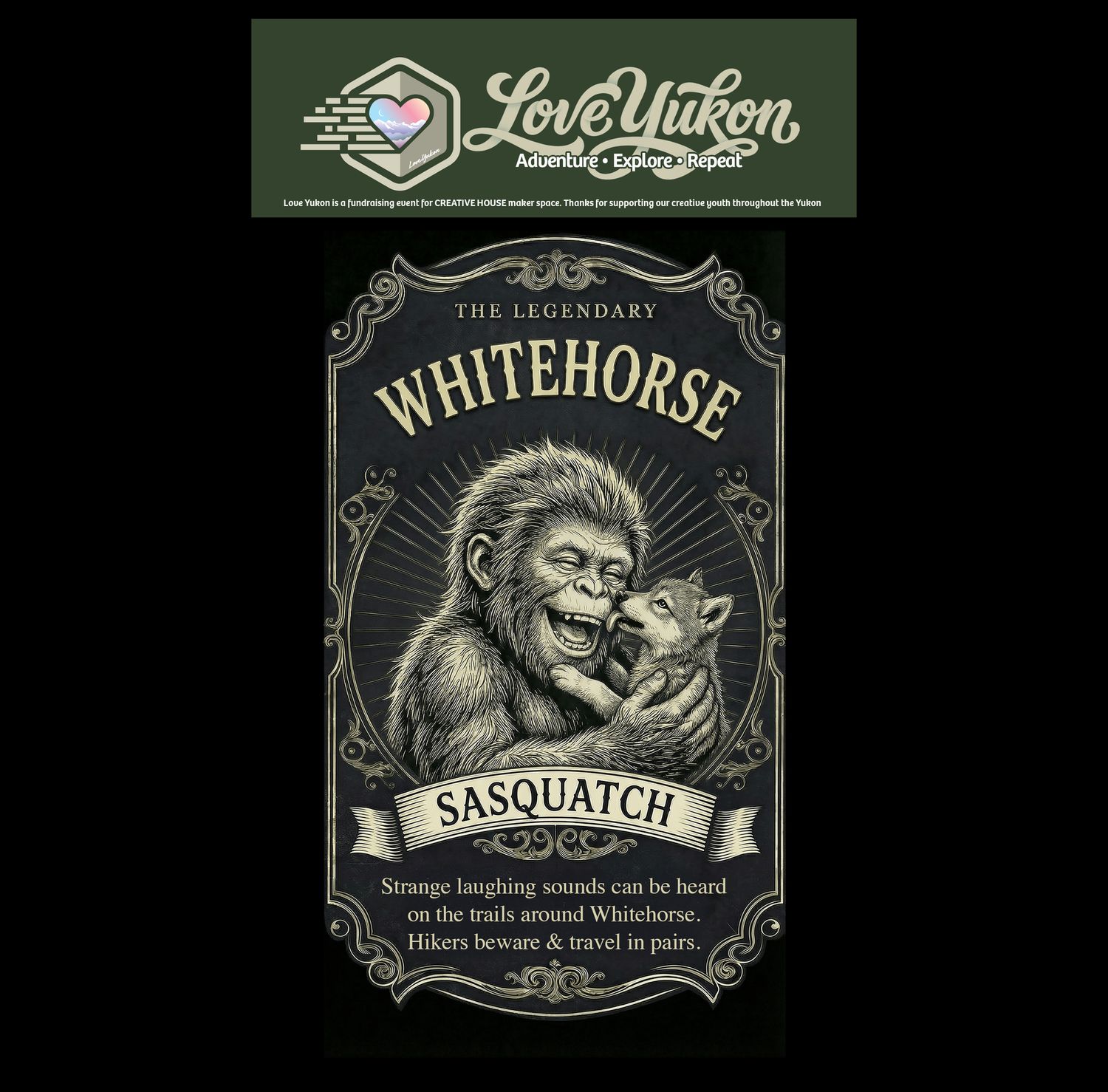Love Yukon Sticker - Whitehorse 2 Sasquatch