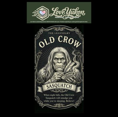 Love Yukon Sticker - Old Crow Sasquatch