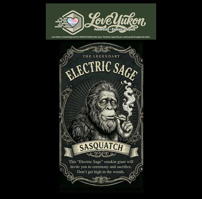Love Yukon Sticker - Electric Sage Sasquatch