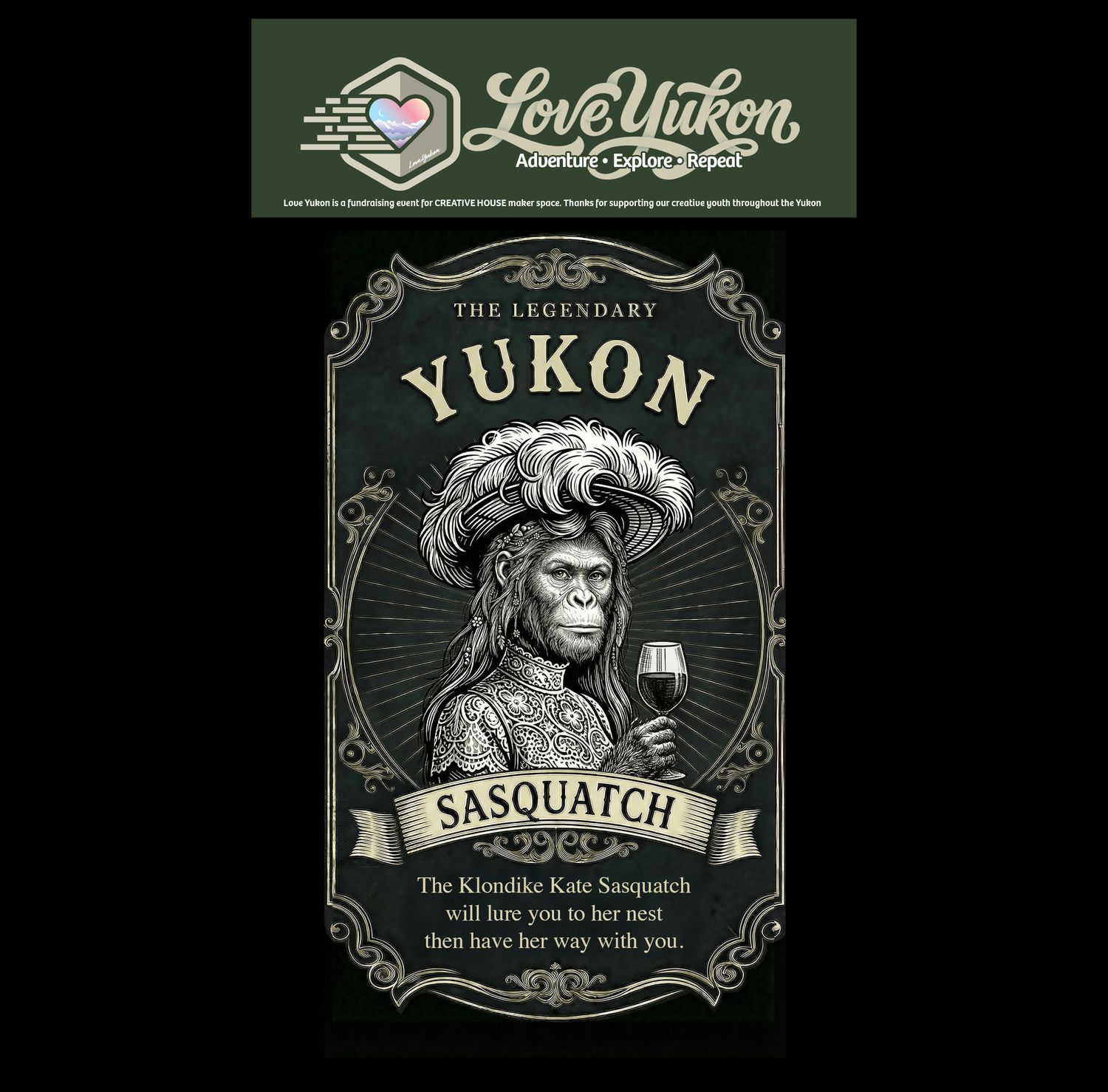 Love Yukon Sticker - Yukon Sasquatch