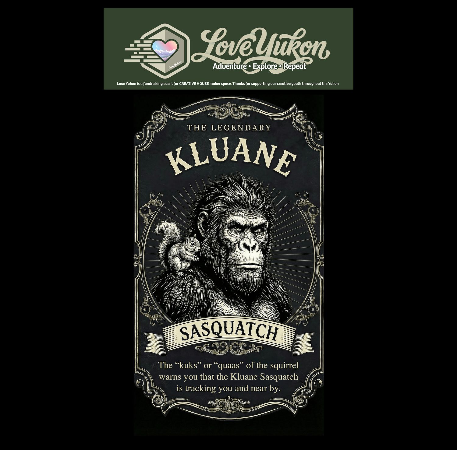 Love Yukon Sticker - Kluane Sasquatch