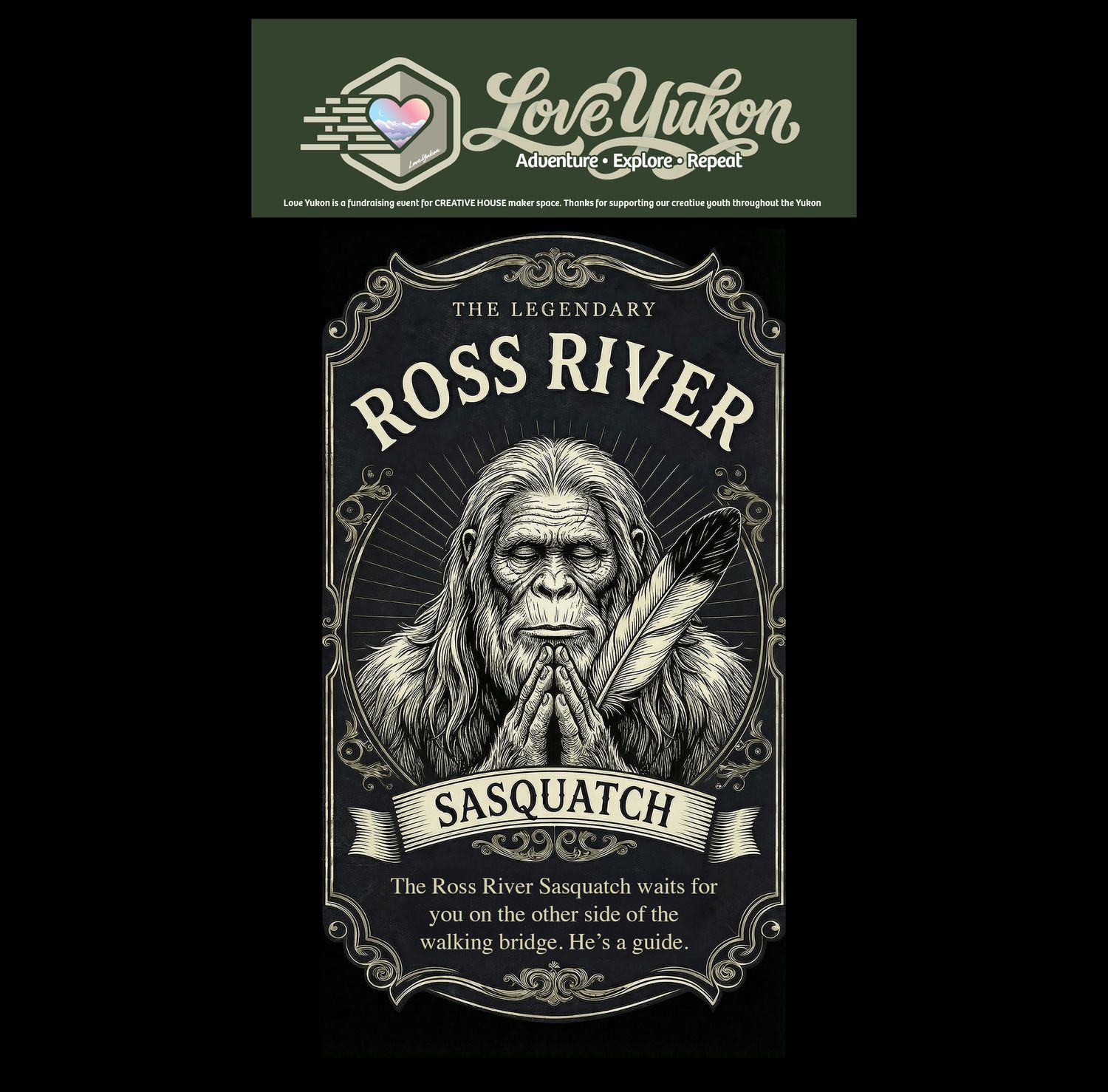 Love Yukon Sticker - Ross River Sasquatch