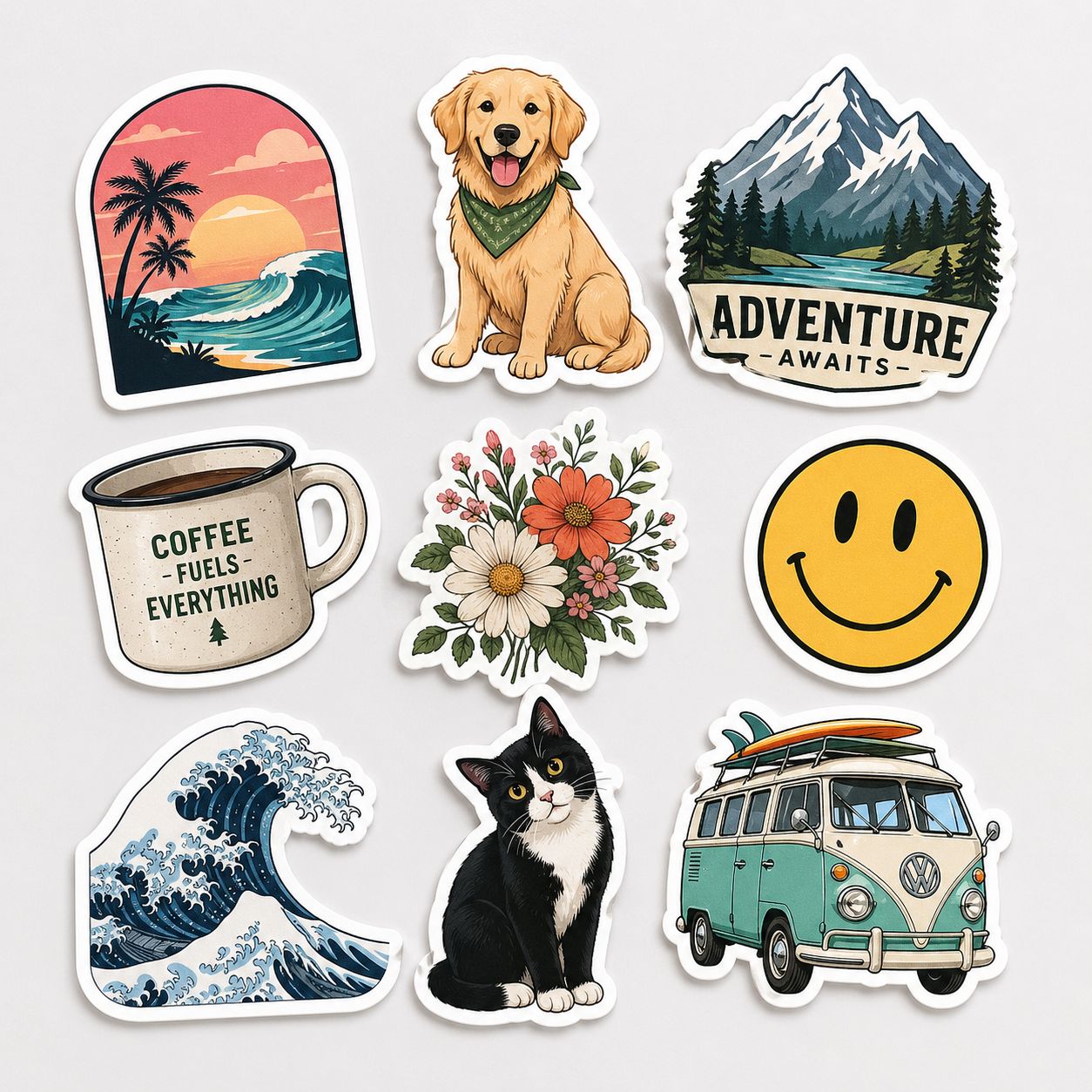 Custom 5" x 5" Stickers - 18 Pieces