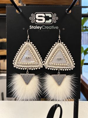 SC - Salmon &amp; Mink - White Triangles