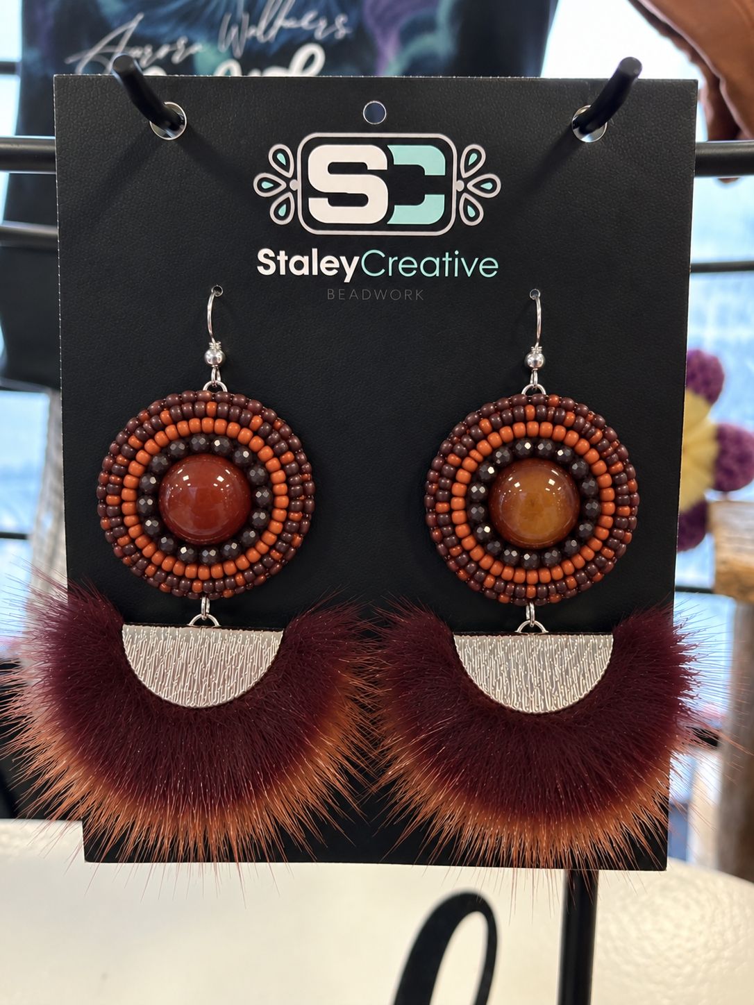 SC - Salmon &amp; Mink - Carnelian Garnet Silver