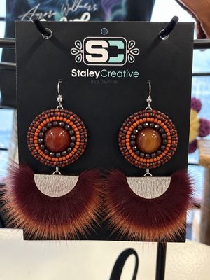 SC - Salmon &amp; Mink - Carnelian Garnet Silver