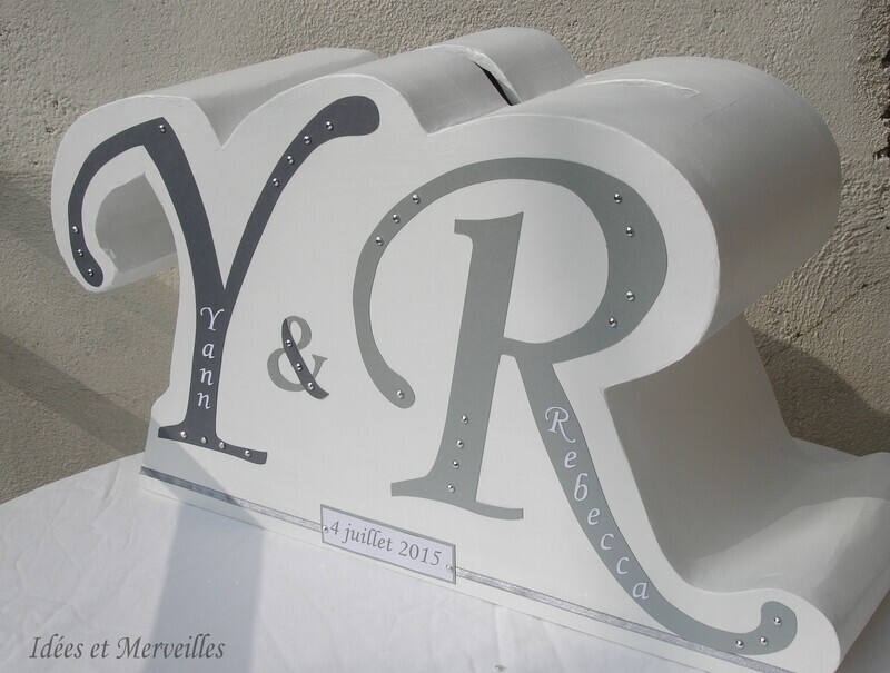 urne mariage initiales