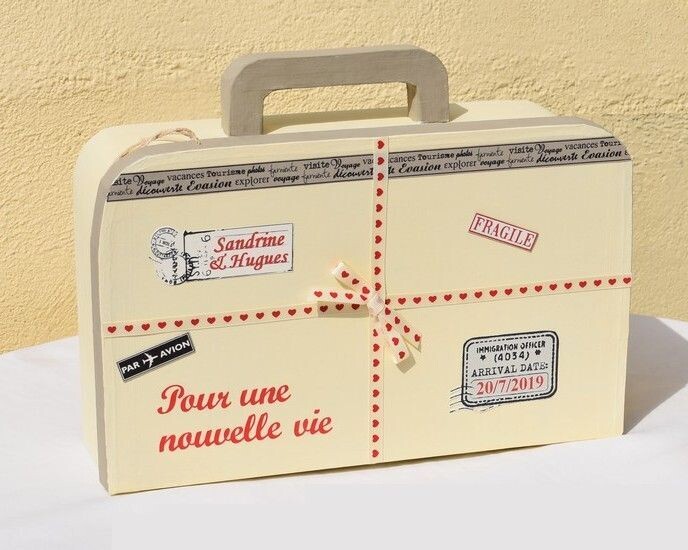 urne mariage thème voyage
