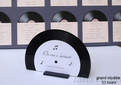 marque table disque vinyle - mariage thème musique