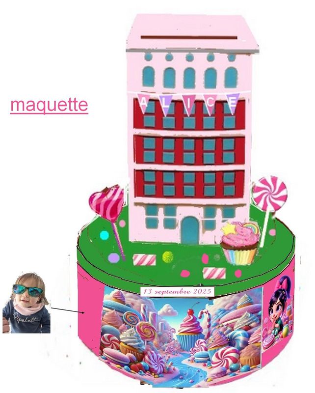 Urne baptême aux royaume des bonbons