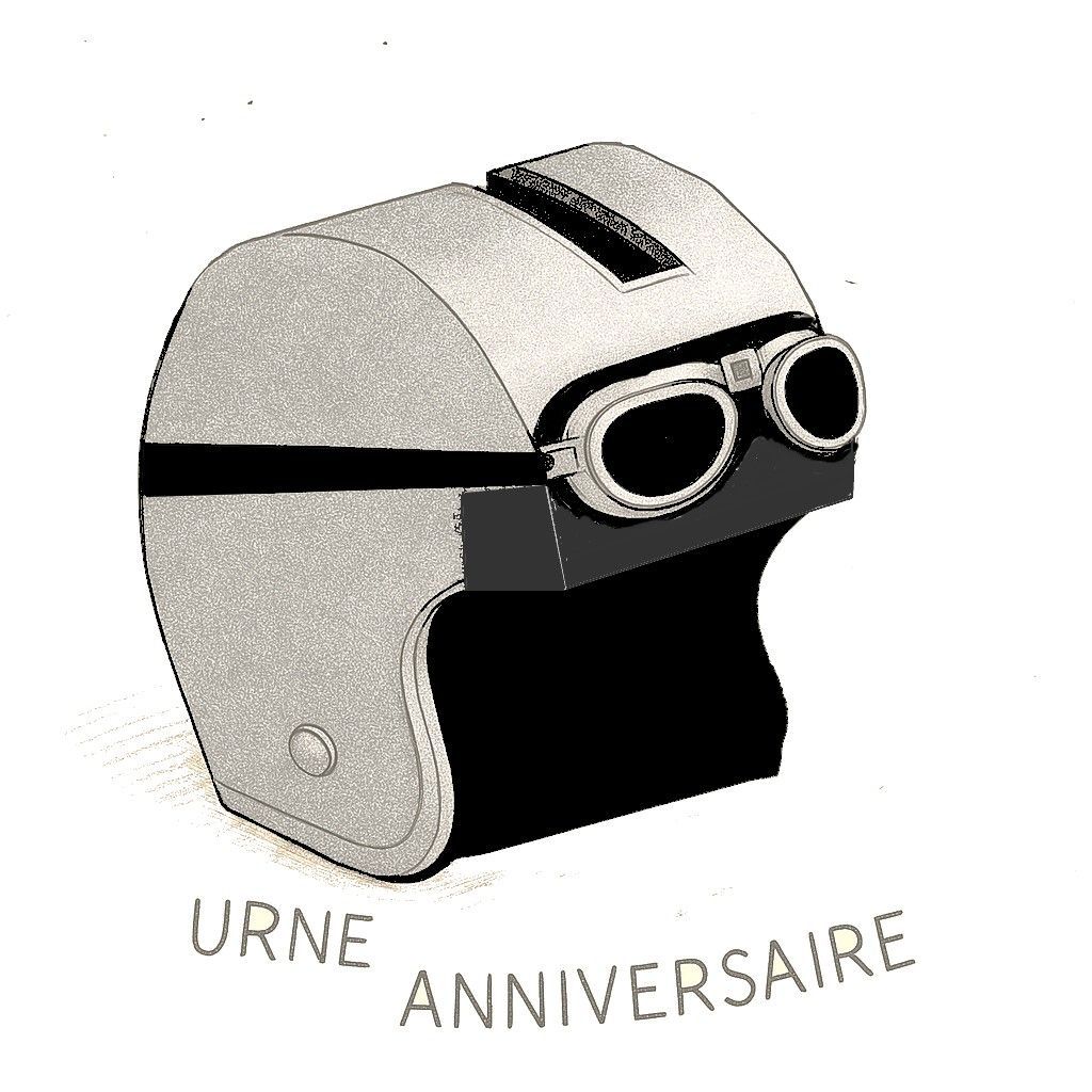 Urne casque de scooter