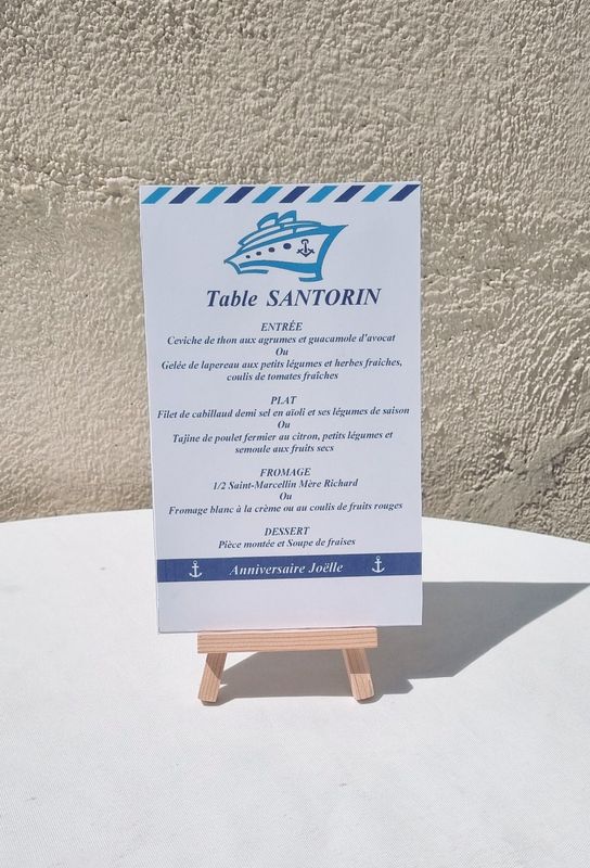 menu croisière