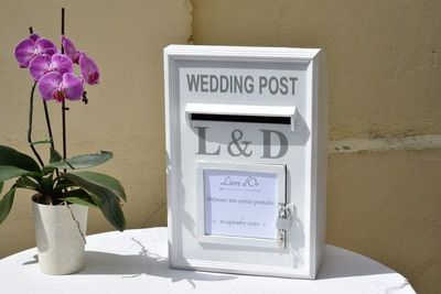 Urne personnalisée artisanale pour mariage