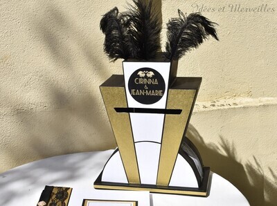 Urne Années 20 urne mariage thème Gatsby