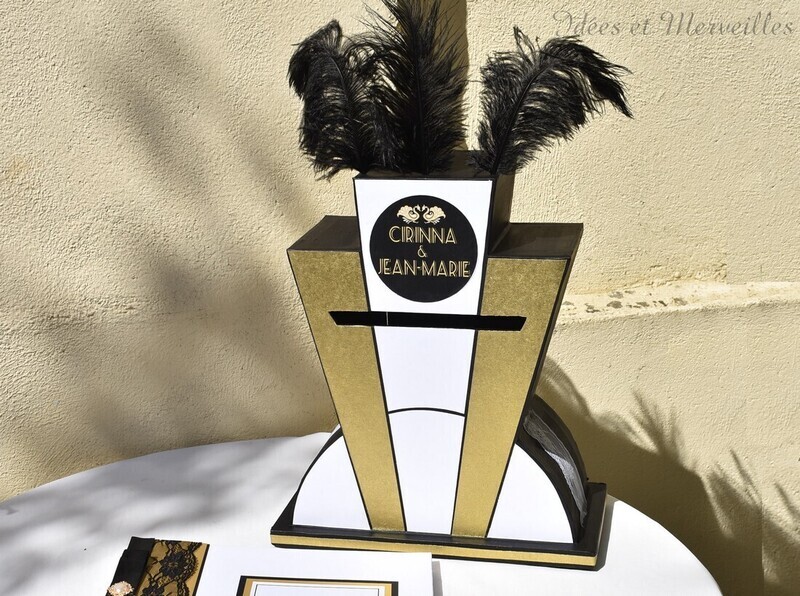 Urne Années 20 urne mariage thème Gatsby