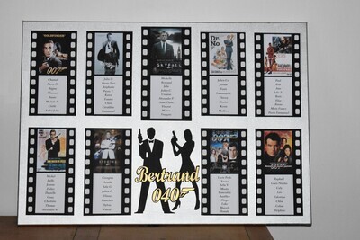 Plan de table James Bond Plan de table James Bond