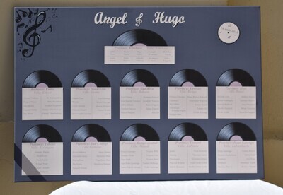 Plan de table Musique plan de table mariage musique