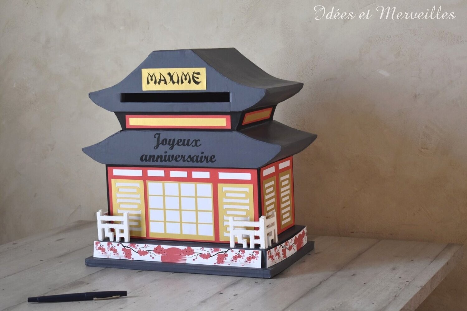 urne mariage thème japon