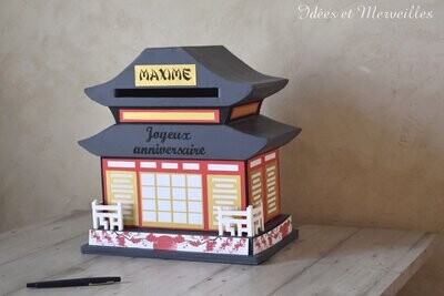 Urne Japon urne mariage thème japon