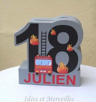 urne thème pompier