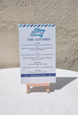 menu croisière