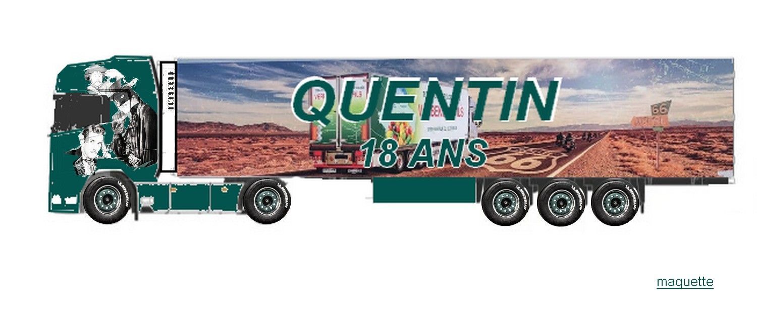 Urne camion remorque