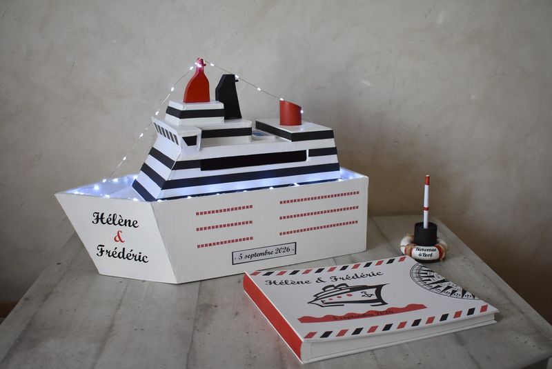 PACK Urne + livre d'or + porte stylo Croisière