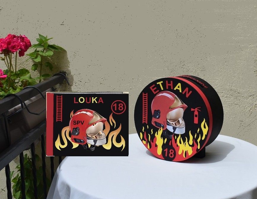 Pack urne + livre d'or Pompier